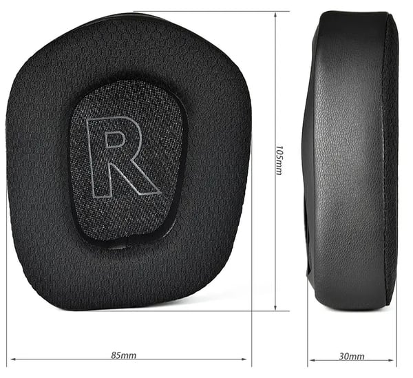 Öronkuddar Svamppads för Logitech G733 G335 G535 Gelfyllning Svart