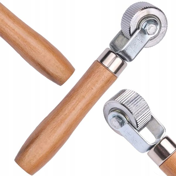 Puinen paikkausjyrä laakerilla, 20 mm leveä Puinen paikkausjyrä laakerilla, 20 mm leveä