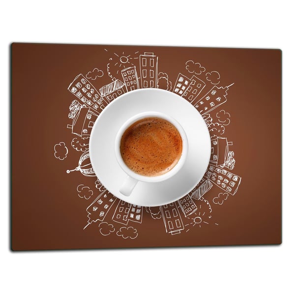 Glas skärbräda 52x40 kaffe
