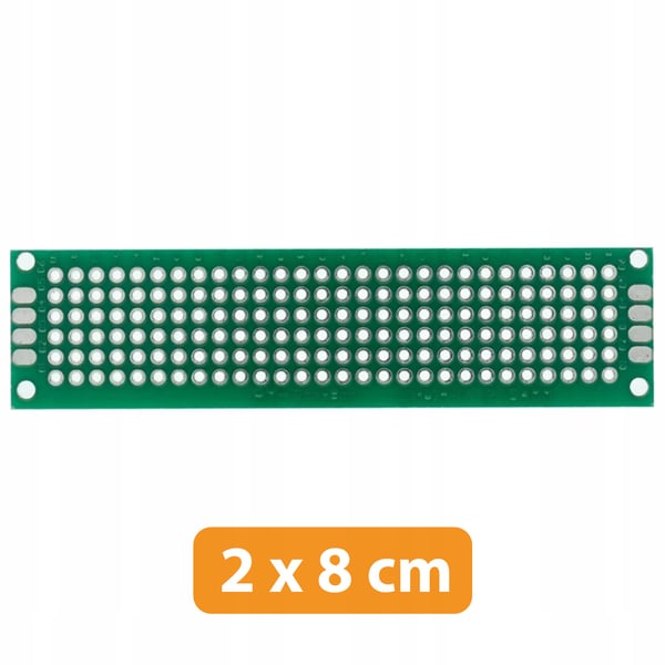 Kaksipuolinen universaali prototyyppipiirikortit 20 x 80 mm vihreä