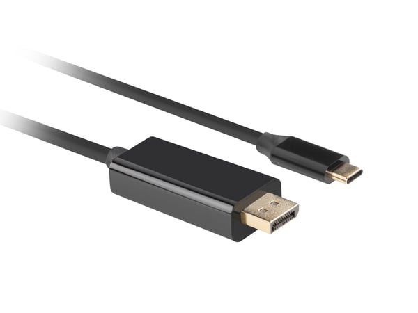 Lanberg USB-C(hane) - Displayport(hane) Adapterkabel 1m 4K 60Hz Svart