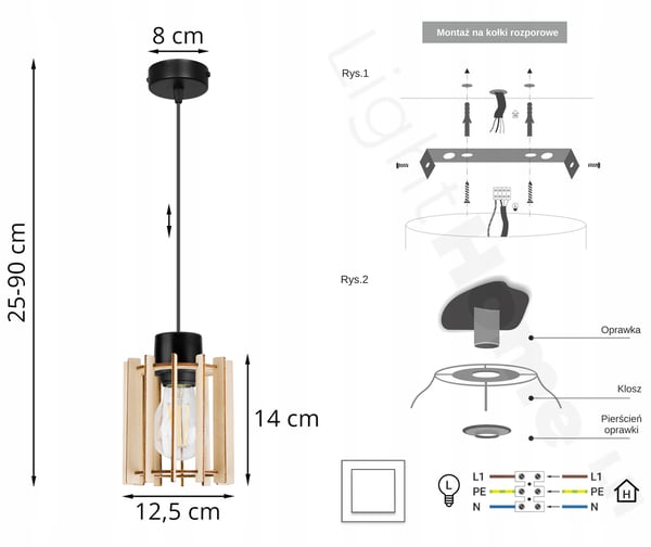 MODERNI PUINEN LED-KATTOVALAISIN