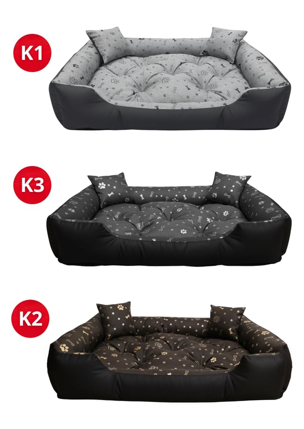 Koiran sänky kenneli 100x75 cm vedenpitävä kultaiset luut