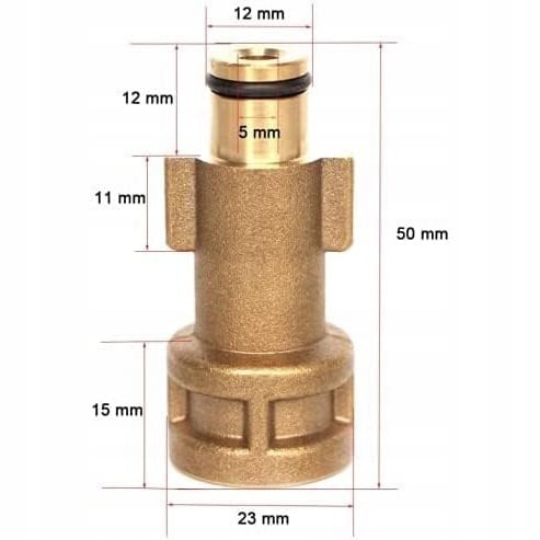 Bosch adapter för högtryckstvättar äldre modell med 1/4" snabbkoppling QC