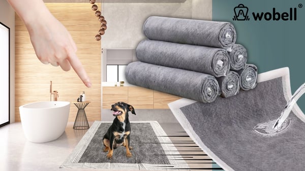 Absorberande hygieniska engångsmattor för hundkiss 60x60 cm 40 st