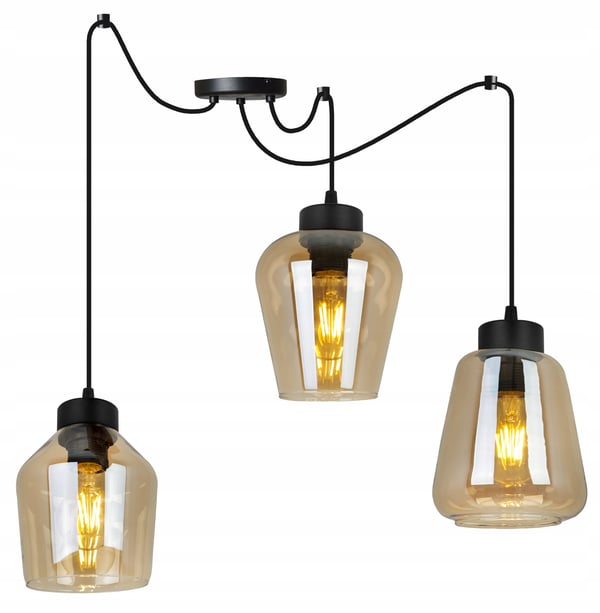 MODERNE ELEGANT HÆNGELAMPE MED GLASSKÆRM