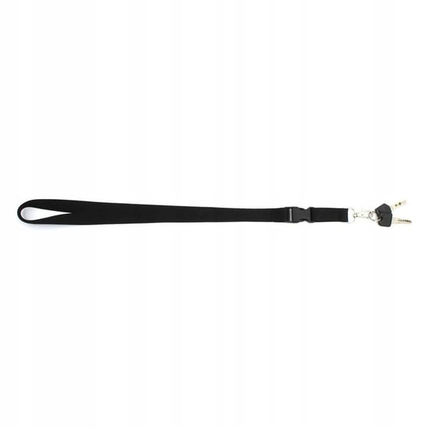 Lanyard svart halsrem 20 mm bredd 52 cm längd för telefon och nycklar