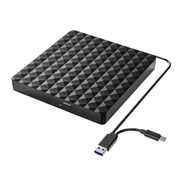 Extern CD/DVD-enhet kompatibel med PC/laptop USB-C