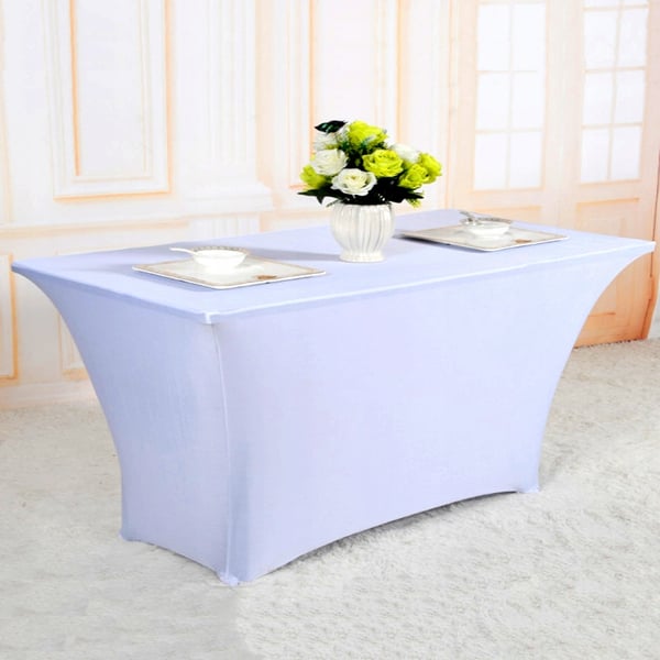 Dukdæksel til banquettbord hvidt elastisk 180x76 cm