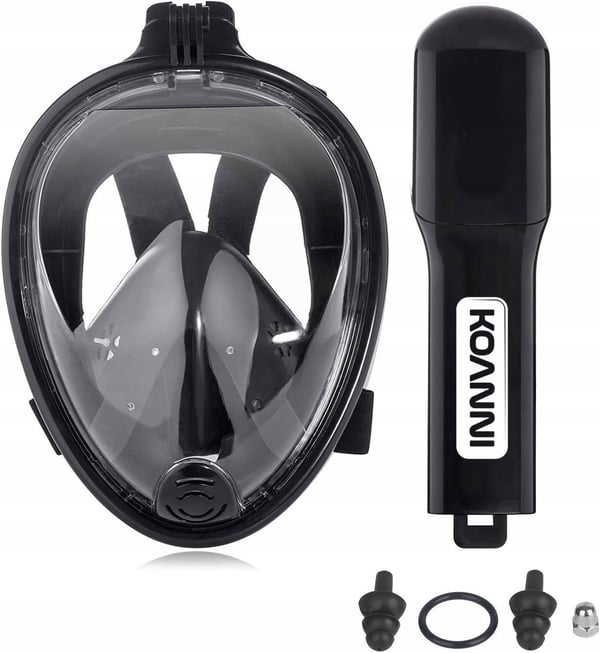 HOPPVÄCKBAR HELANSIKTSMASK MED VATTENSNORKLING L/XL