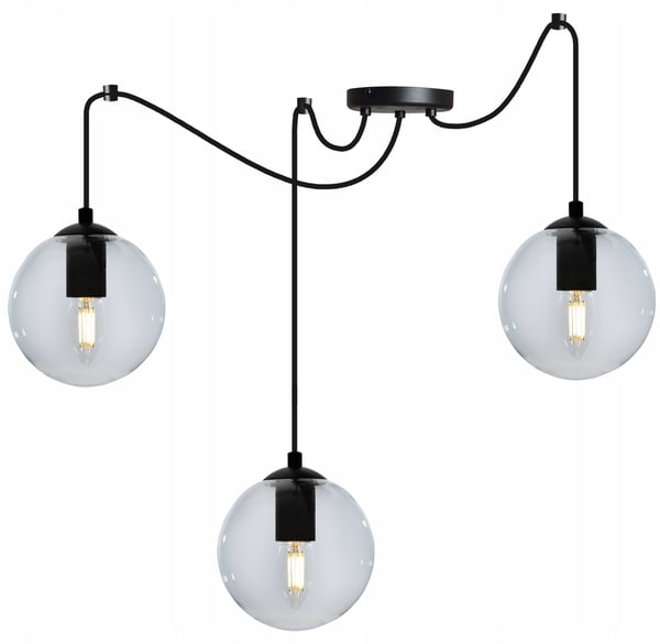 LED-TAKLAMPA MED GLASBOLL MED SPIDER