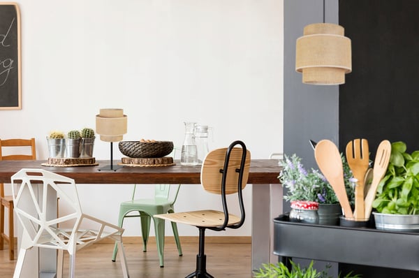 NATBORDLAMPE BOHO JUTA LAMPESKÆRM 20 CM