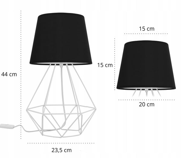 YÖLAMPPU, Työpöytä, Pöytä, Lankavarjostin, LED