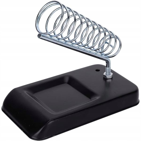 Universal loddekolbeholder i metal med rengøringssvamp til spids 127,5 x 64 mm