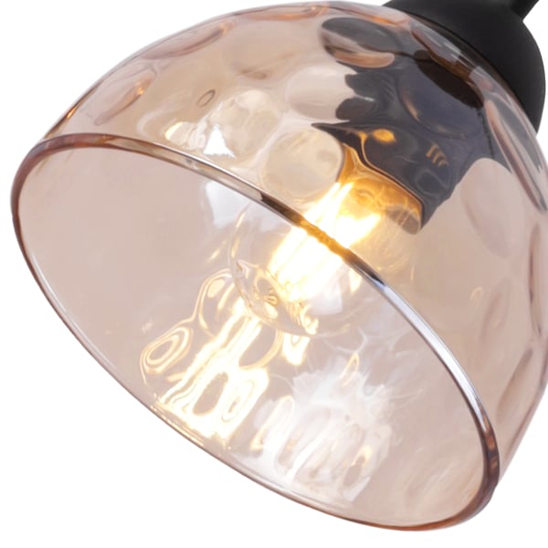 Venice 1-lampe pendellampe, honningfarvet skærm, E27