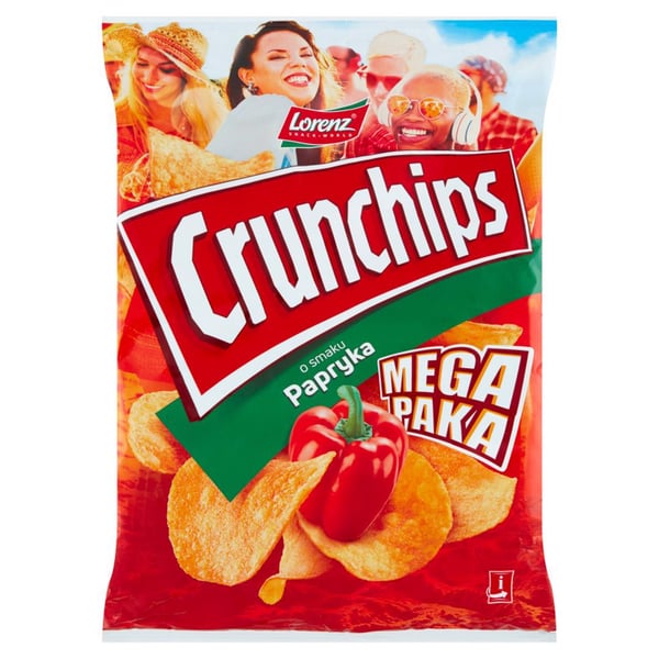Crunchips Paprikanmakuiset perunalastut 200 g Crunchips Paprikanmakuiset perunalastut 200 g
