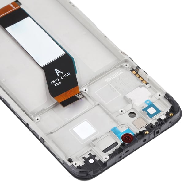 Original Xiaomi Redmi 10 2021 LCD-berøringsskærm med sort ramme