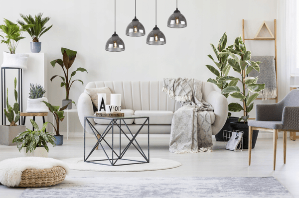 VENICE HÄNGLAMPA 4 PLATA GRAFITLAMPSKÄRMAR E27 E27