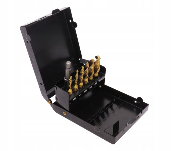 HSS M3-M10 gevindboringer med 1/4" chuck 7 stk.