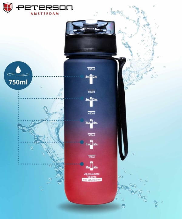 Vesipullo 750ml PTN HY-001-750-9522 Violetti-punainen