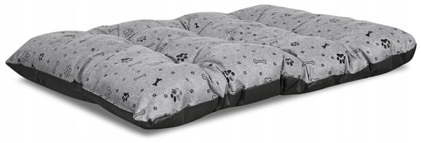 Hundeseng pude PRESTIGE 80x60 cm vandtæt sorte knogler