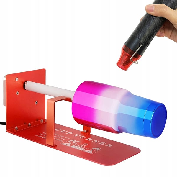 Rosfix Mini varmluftspistol 300W och krympslangset 127st organizer svart och röd