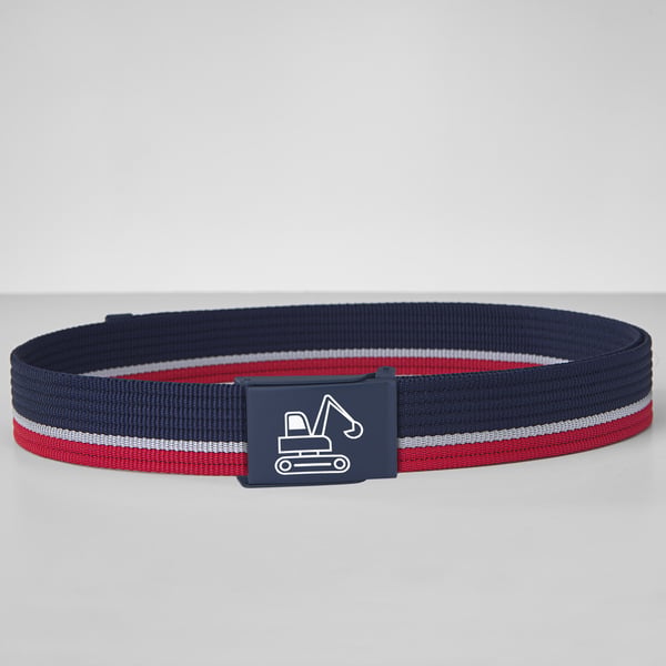 PRC33-02 G-Kopar barnbälte canvas casual slim XS