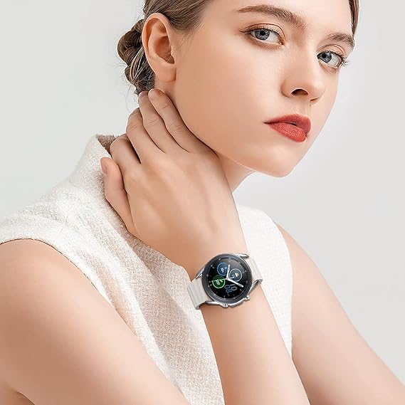 Silikonirannekkeet Samsung Galaxy Watch 3 45mm 22mm mustavalkoiset 2 kpl