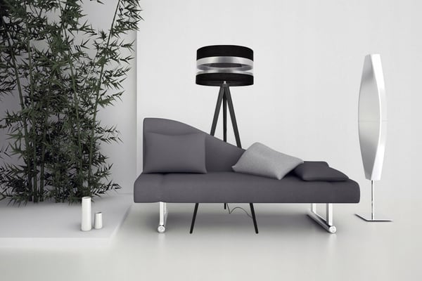 LOFT TRIPOD GULVLAMPE KROM LAMPESKÆRM LED UDVALG
