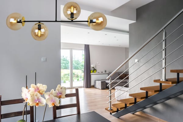 Loftlampe, hængende lysekrone, loftslampe, elegante glaskugler