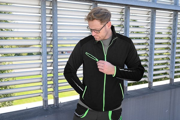 PREMIUM-TYÖFLEECE MUSTA CORDURA-VAHVIKKEILLA KOKO XXL - T N81-507-XX