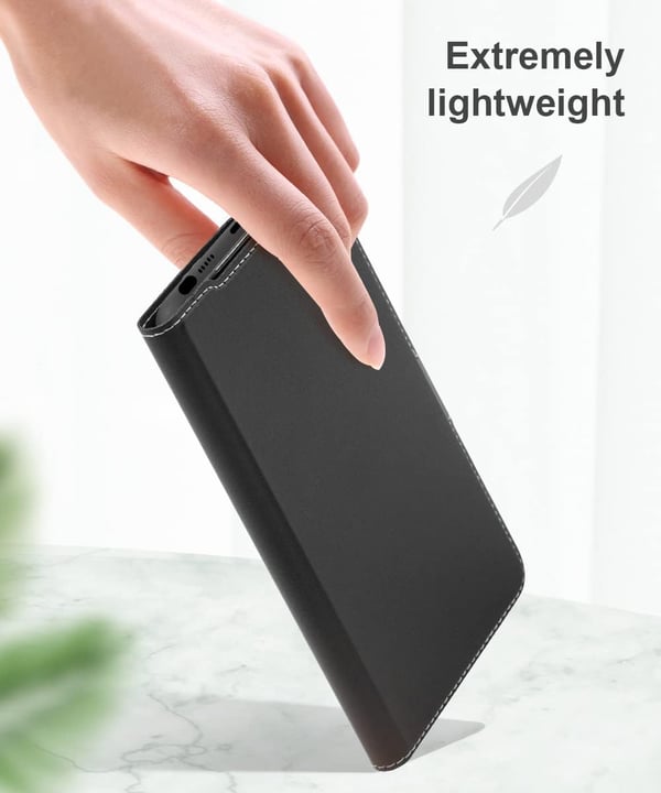 Etui til Xiaomi Redmi Note 11 / Note 11S, øko-læder, sort, med klap