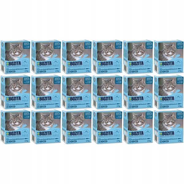 BOZITA Möra bitar med makrill i gelé 18x370g