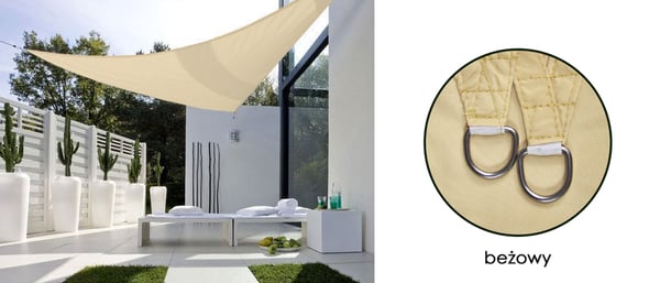 Vandtæt solsejl Codura 3x3x3m beige