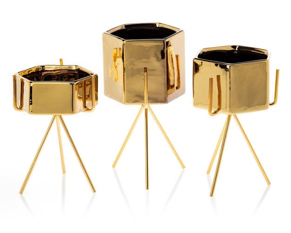 Sashi Guld Blomkruka 16,5 cm
