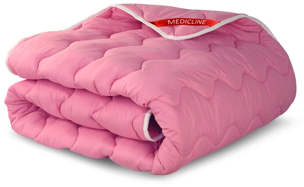 Dyne 220x240 cm helårs antiallergisk mikrofiber pink silikone