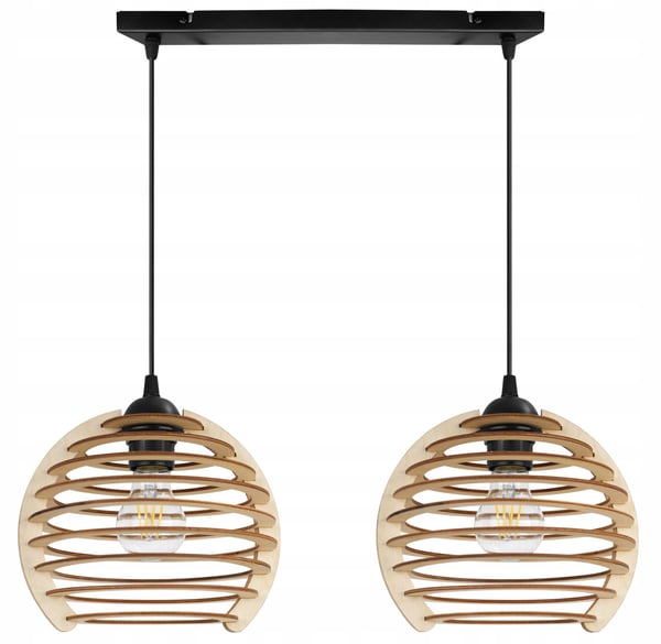 HÄNGLAMPA, TAKLJUSKRONA, TRÄ, LED-LAMPSKÄRM
