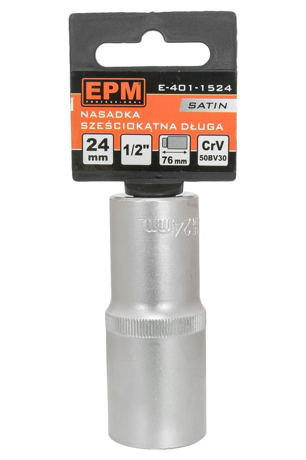 PITKÄ HYLSY 1/2'' 6-KULMA SATIINI 30MM - E-401-1530
