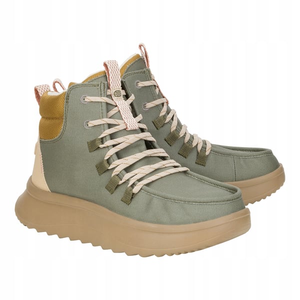 Heydude Wendy Peak Apres belagd twill 41990 storlek 38 olivgrön