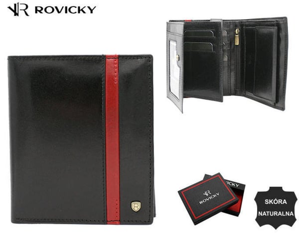 Suuri miesten nahkalompakko ilman lukkoa - Rovicky Suuri miesten nahkalompakko ilman lukkoa - Rovicky