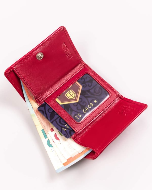 Damepung i læder PTN RD-25-GCL-8749 Magenta