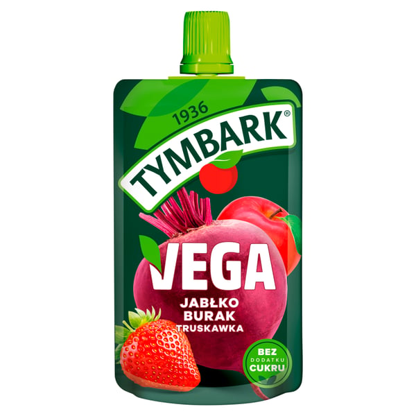 Tymbark Vega omenajuurikkaat mansikkamousse 100 g Tymbark Vega omenajuurikkaat mansikkamousse 100 g
