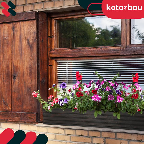 KOTARBAU Trälåda för terrass med insats antracitgrå 64 x 20 cm