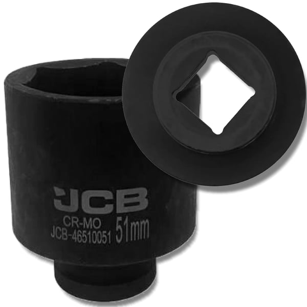 JCB DYB SLAGTOPPENØGLE 3/4" Cr-Mo 6-kant 51 mm TOPNØGLE