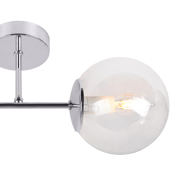 SIENA KROM VÆGLAMPE 1 FLAD KLAR LAMPE E14