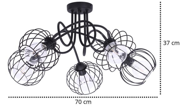 LOFTTAKLAMPA METALL E27 LED