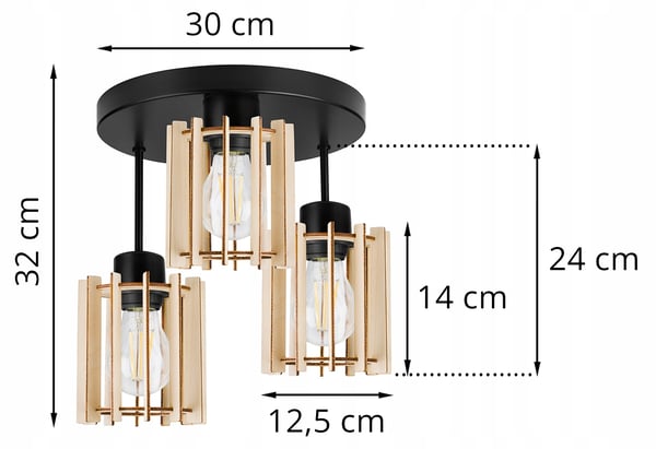 MODERNI PUINEN LED-KATTOVALAISIN