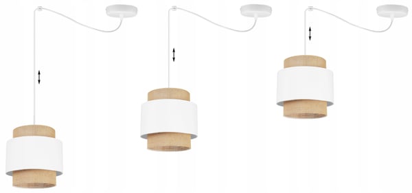 Hængende lampe, loftslysekrone, lampeskærm, boho juta