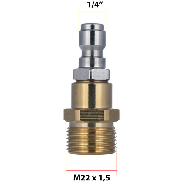 Sovitin / sovitin painepesurille M22 / pikaliittimelle 1/4"