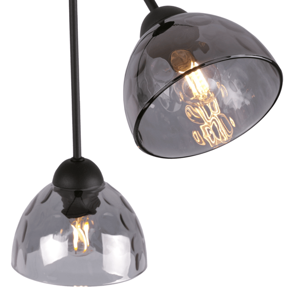 VENICE TRIO LOFTLAMPE, GRAFITLAMPESKÆRME E27